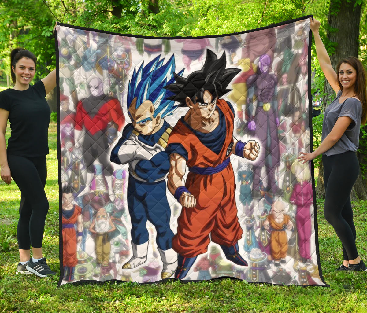 Dragon Ball Anime Tapestry | Db Goku Vegeta All Characters Background Quilt Blanket