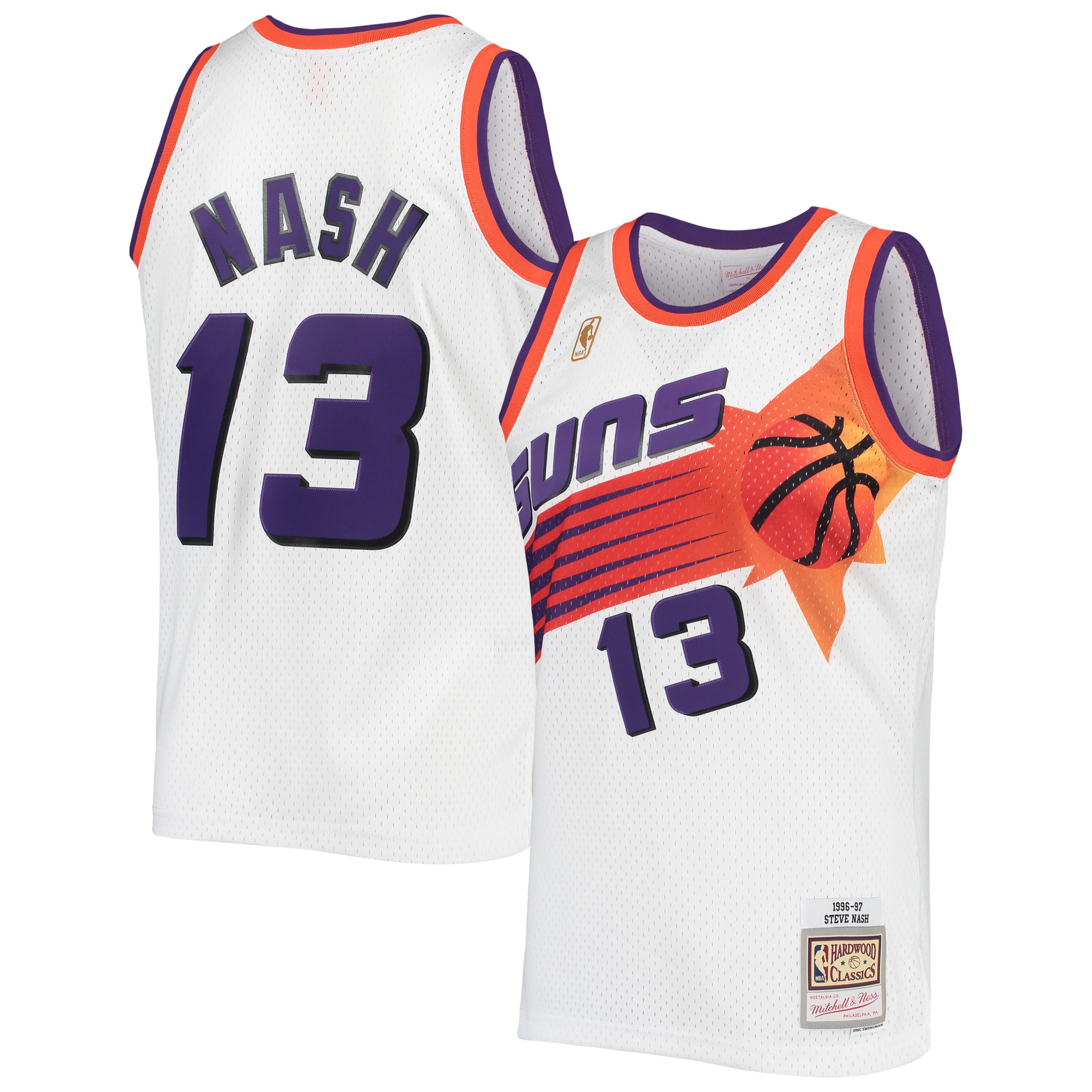 Steve Nash Phoenix Suns Mitchell & Ness 2001/02 Hardwood Classics Swingman Jersey – White