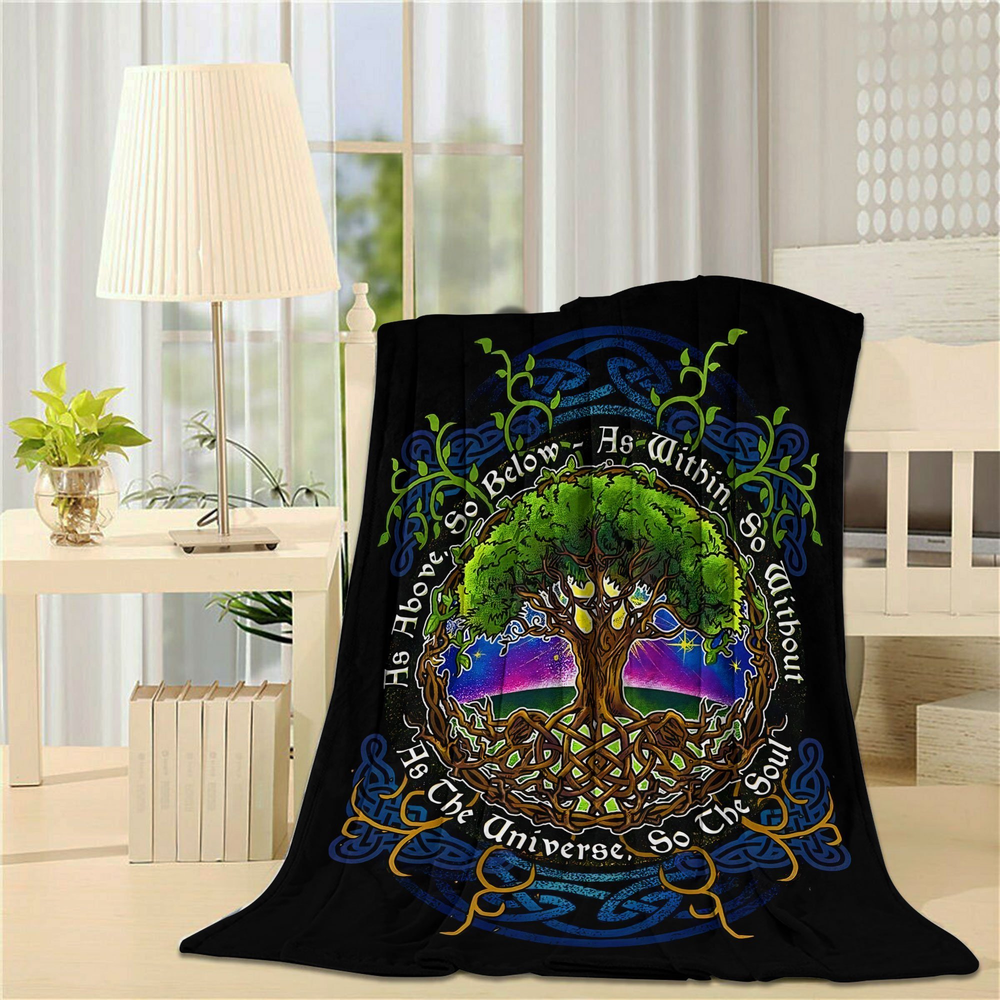 Tree Of Life As Above So Below For Magic Lover Witch For Home Decor Bedroom Decor Quilt Blanket