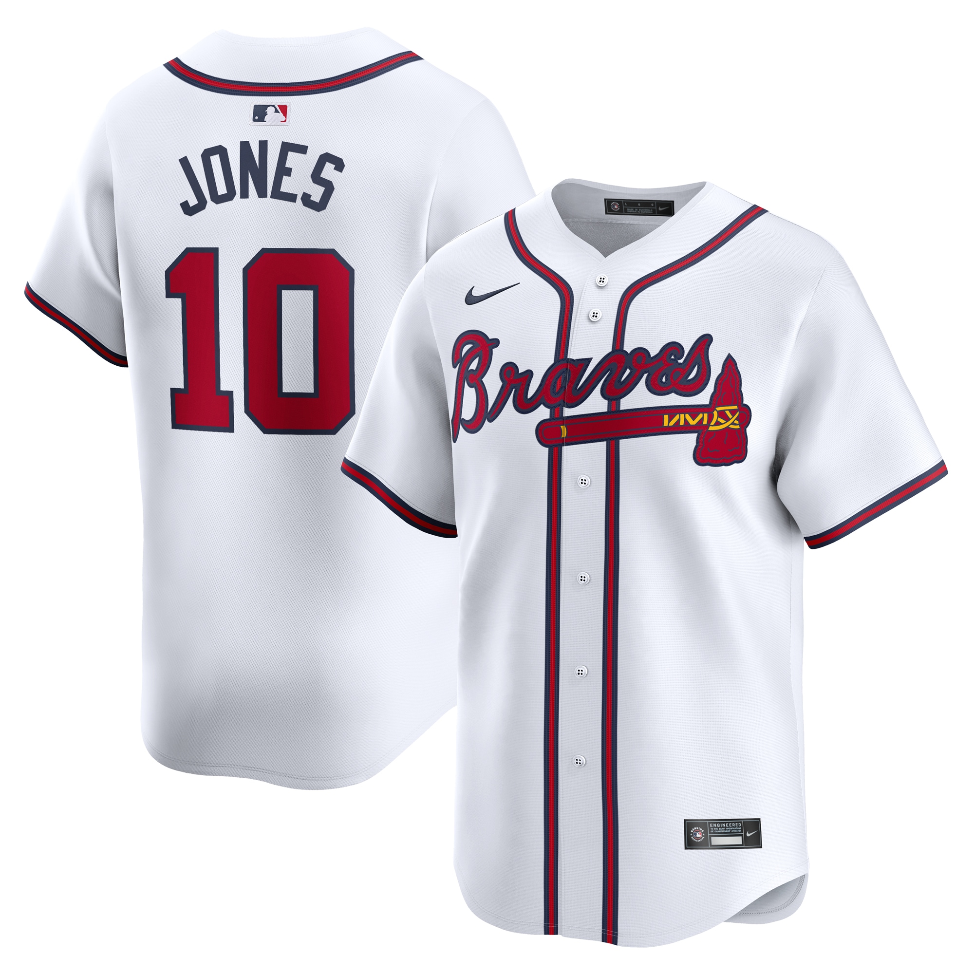 Chipper Jones Atlanta Braves Home Limited Player Jersey – White