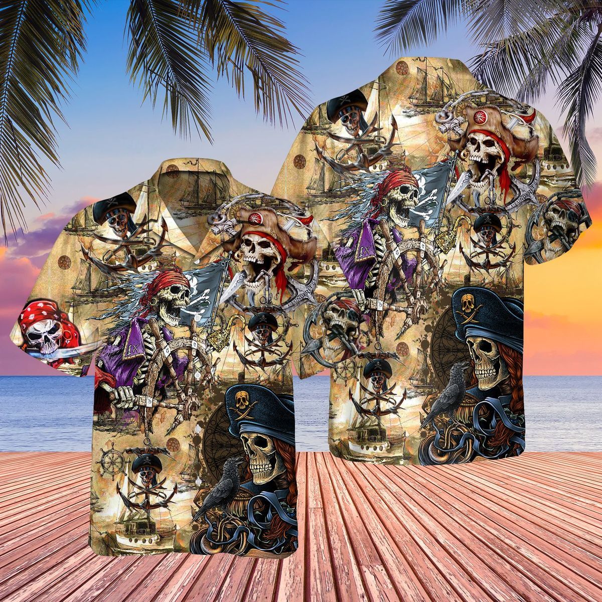 Skull Pirates Hawaii Shirt Hawaiian Shirt For Men, Hawaiian Shirt For Women, Aloha Shirt, Hawaii Shirt
