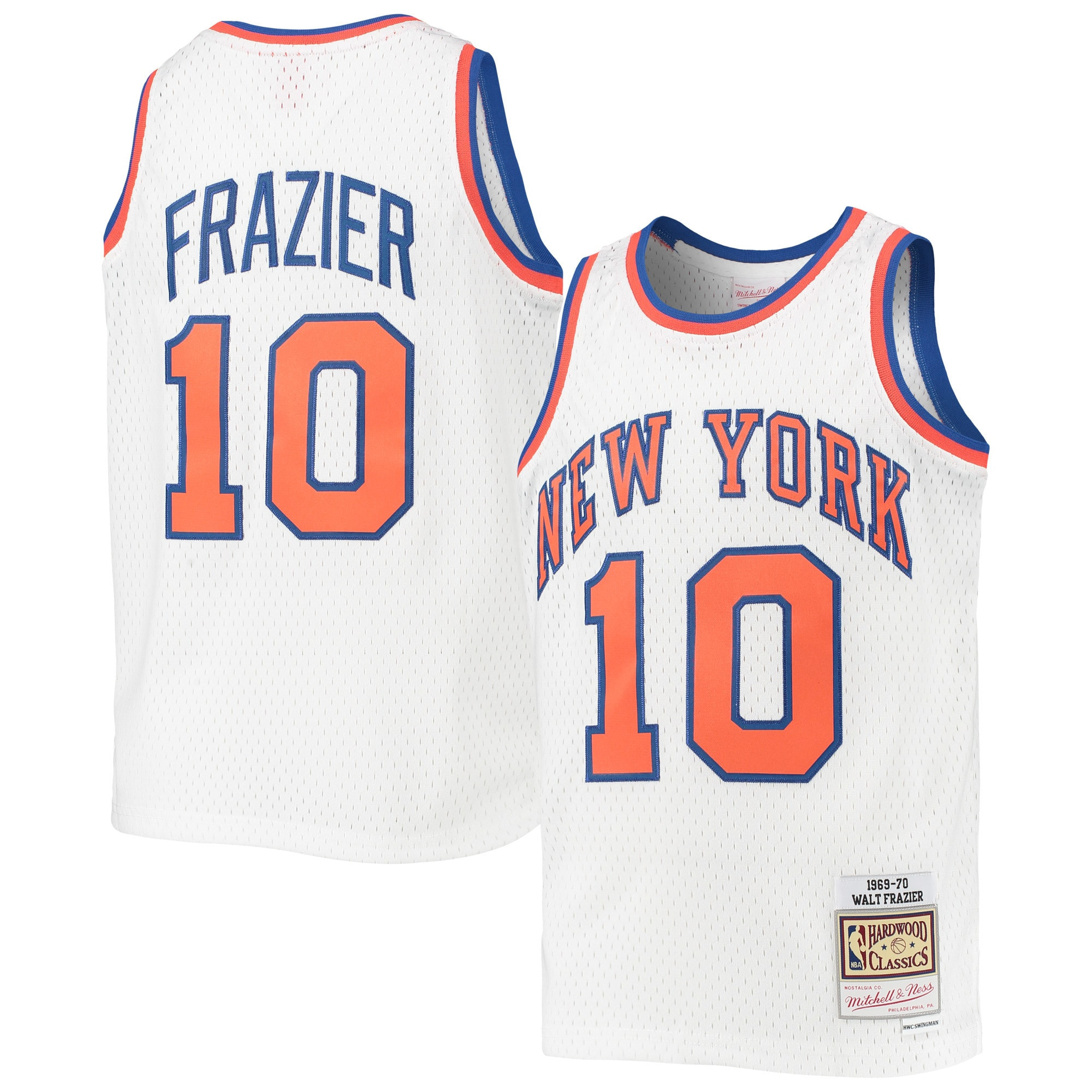 Walt Frazier New York Knicks Mitchell & Ness 1969-70 Hardwood Classics Swingman Jersey – White NBA