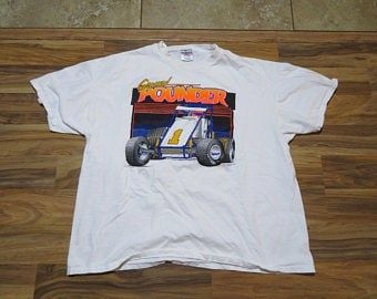 Vintage Ground Pounder Sprint Car Racing  T-shirt Sz 2 Nascar Style 7896