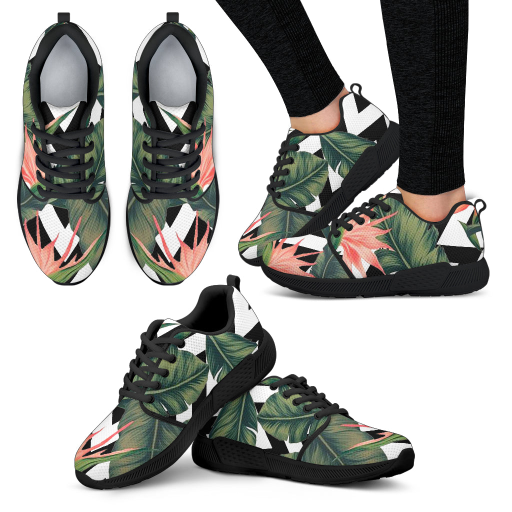 Zig Zag Tropical Pattern Print Women’S Athletic Shoes