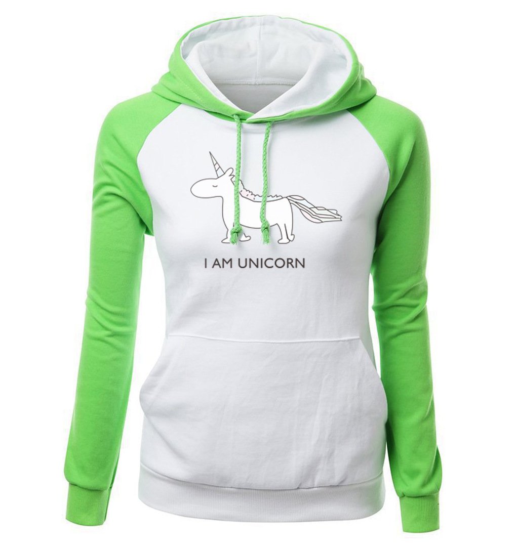 Women Hoodies – Women Hoodie Series Unicorn Cartoon Icon Super Cute Fleece Hoodie