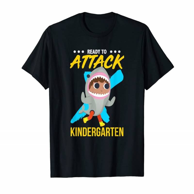 Ready To Attack Kindergarten Back To School Shark Animals T-shirt