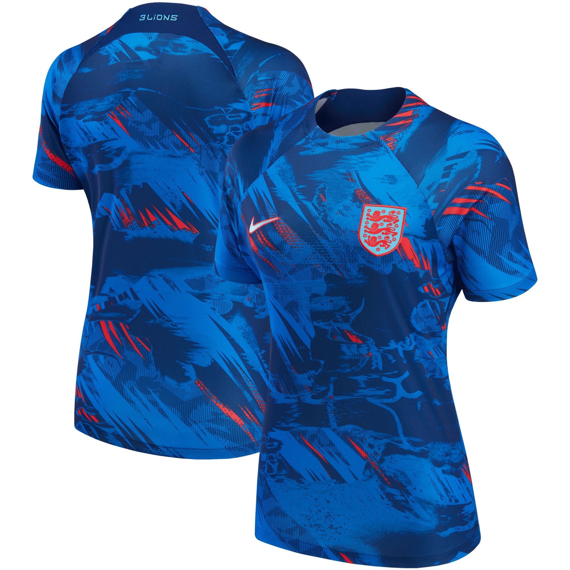 England National Team Women's 2022 Pre-Match Top – Blue