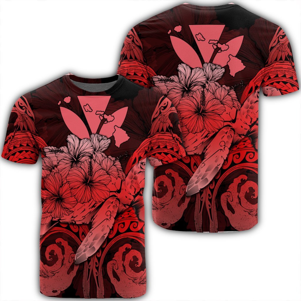 Hawaiian Turtle Wave Polynesian Hey Style Red Ah Ha105541