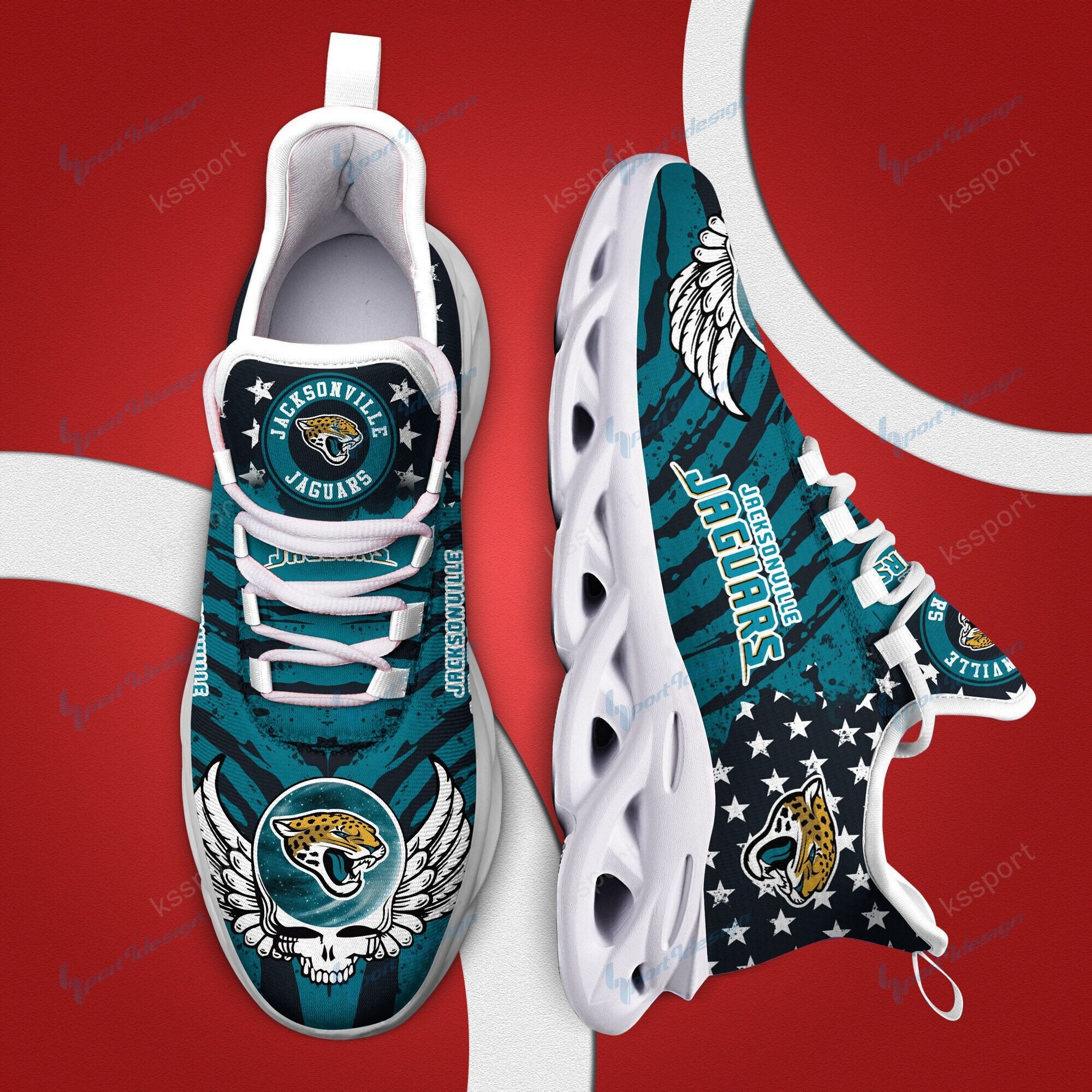 Jacksonville Jaguars Yezy Running Sneakers Bb762