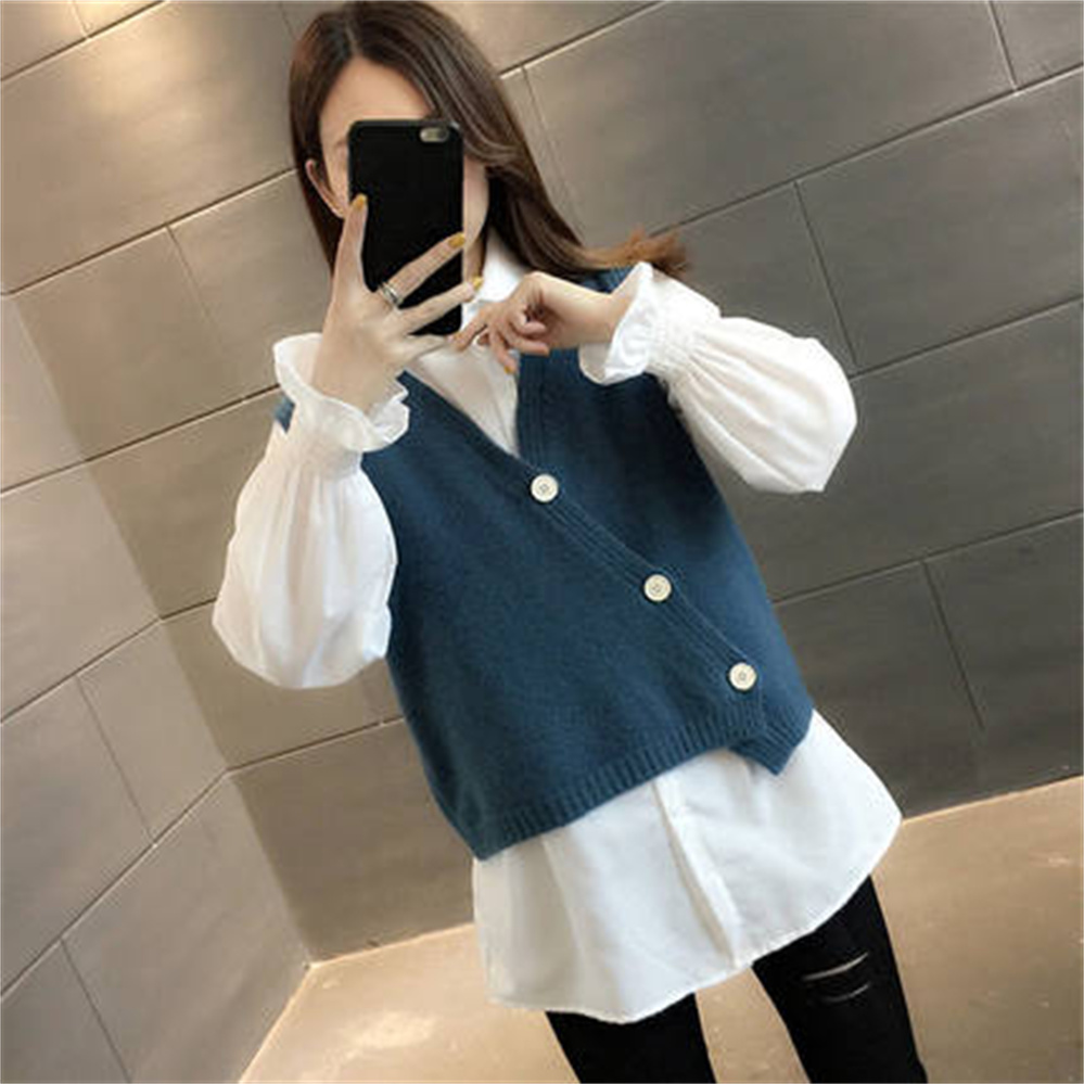 Women’s Sweater Spring And Autumn Clothes New Women’s Knitted Vest Jacket Women’s Spring And Autumn Loose Outer Jacket H992 alx