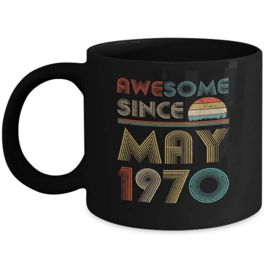 Awesome Since May 1970 Vintage 50th Birthday Gifts Mug