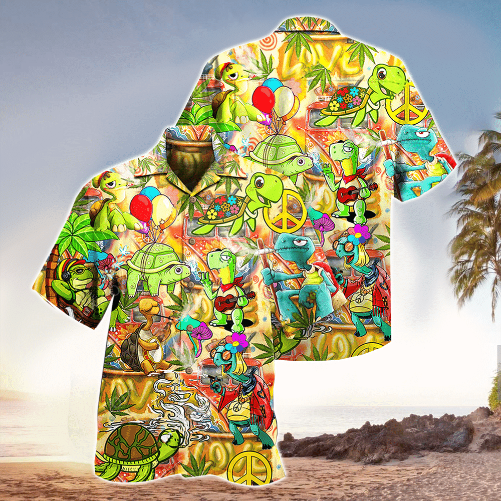 Hippie Turtles Hawaii Shirt Aloha Ha53598