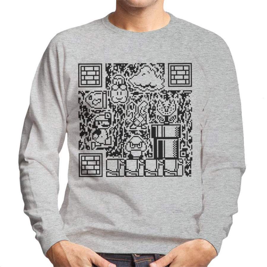 QRio QR Code Super Mario Men’s Sweatshirt