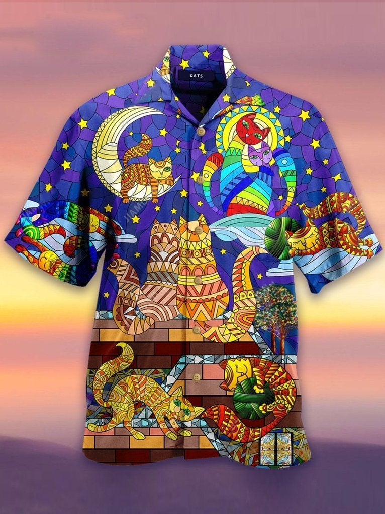 Cat Hippie Life Is Colorful Hawaii Shirt For Men And Women Ha30705