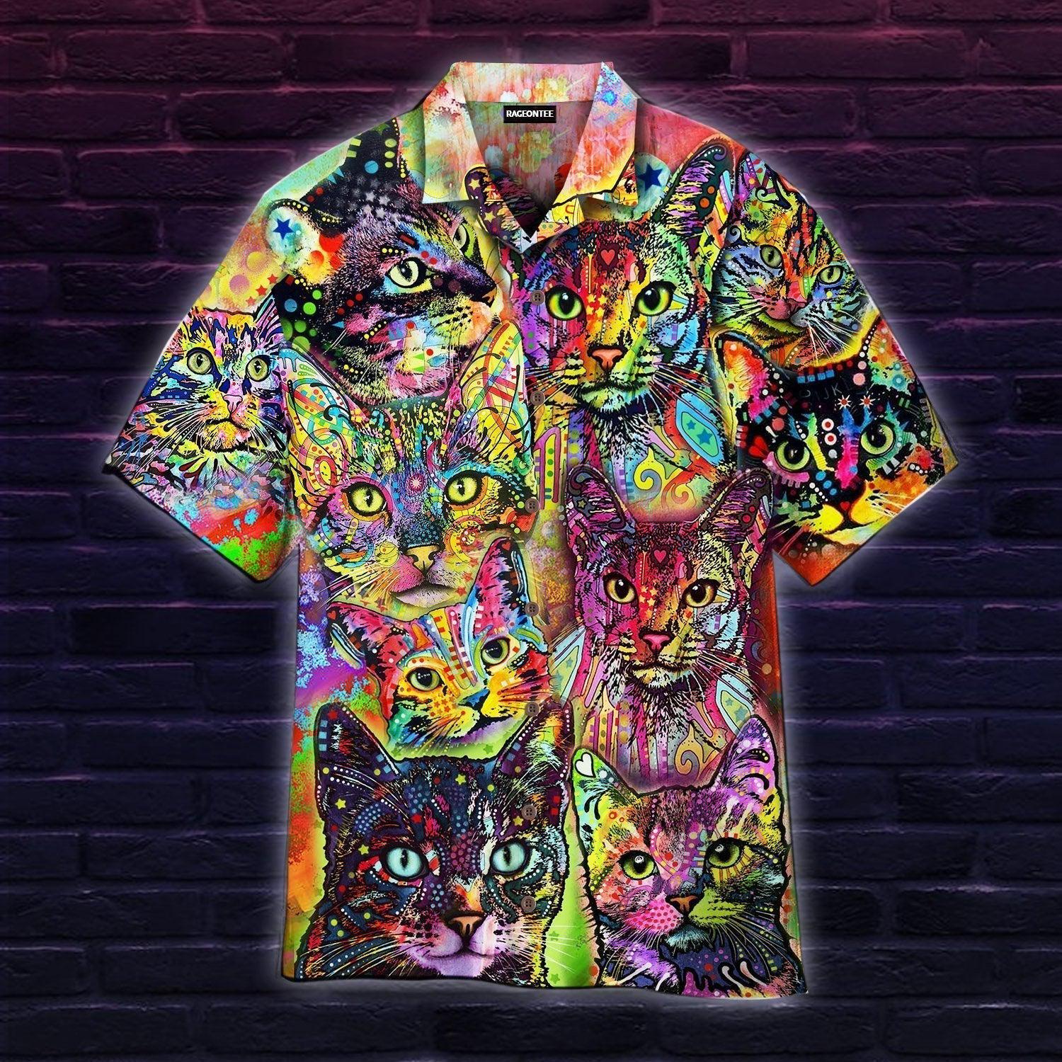 Corlorful Cats Hawaii Shirt For Men Women Ha43930