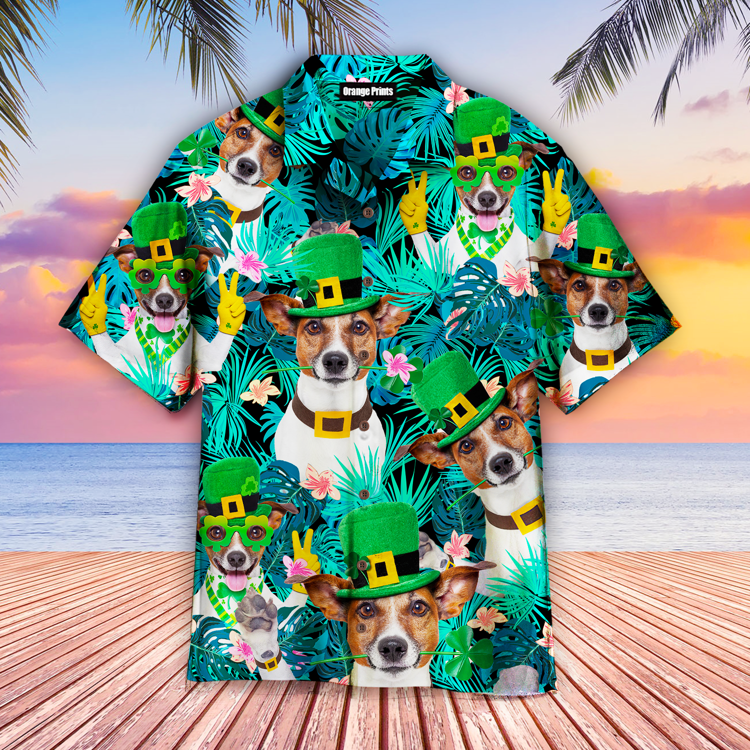 Funny Dog Happy Irish Day Hawaii Shirt For Men Women Adult Ha108994