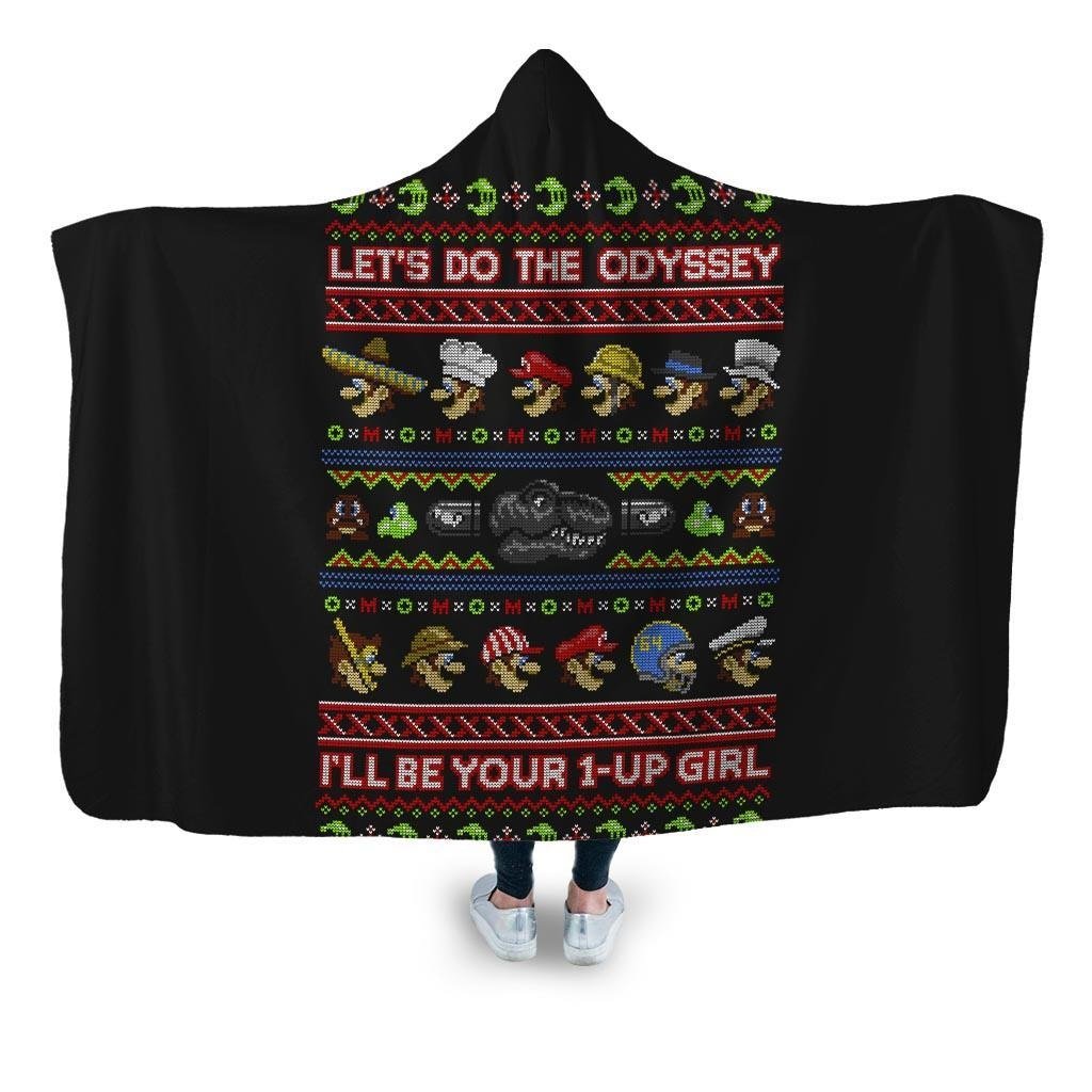 Super Mario Odyssey Ugly Sweater Hooded Blanket