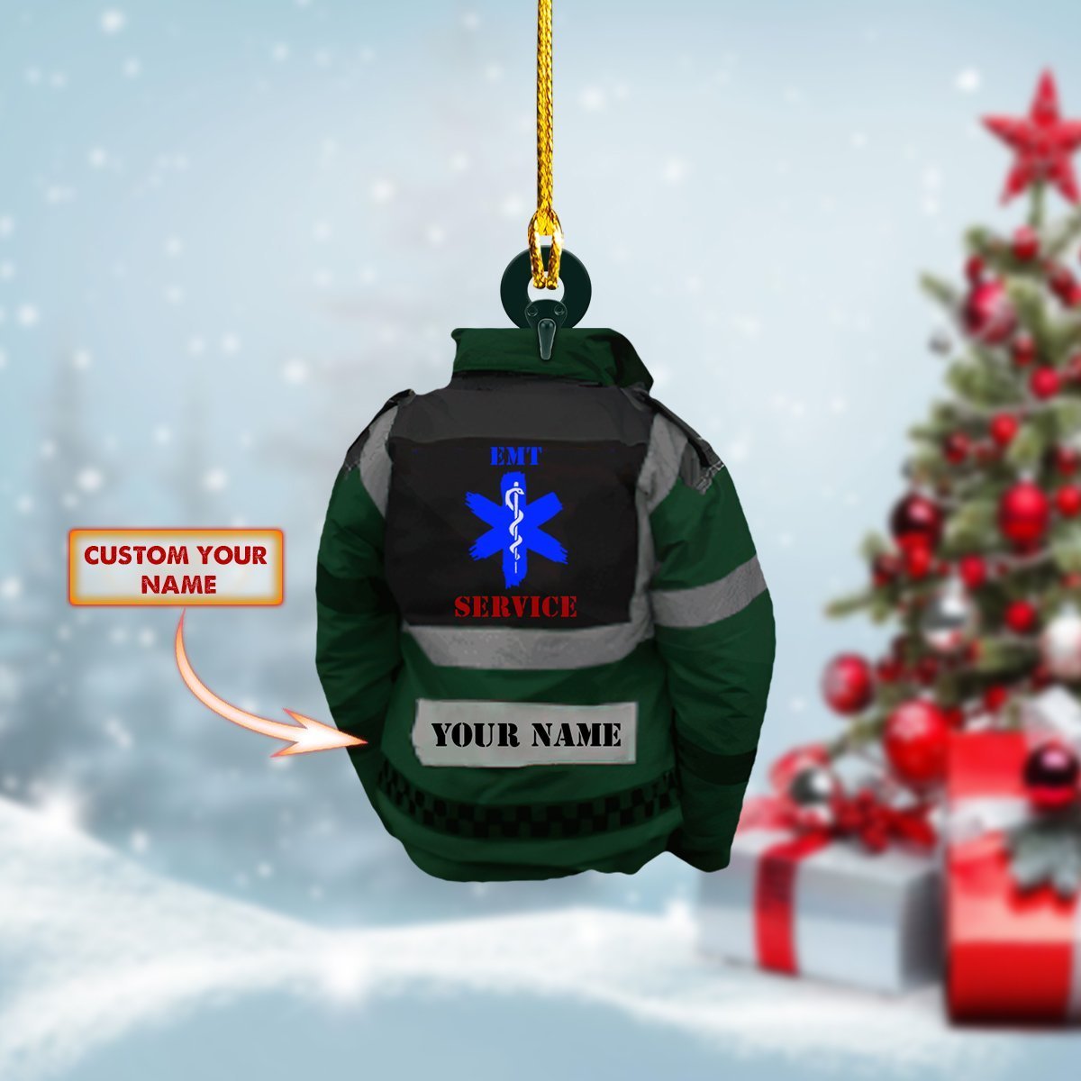 Emt Ems Paramedic Ornament – Cso – Green Emt Gift