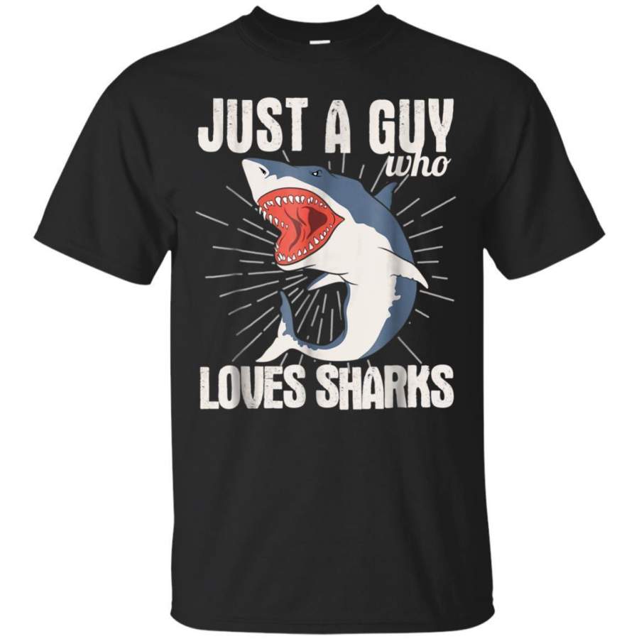 AGR Great White Shark Gifts Shirts  Just A Guy Who Loves Sharks Jaq T-shirt