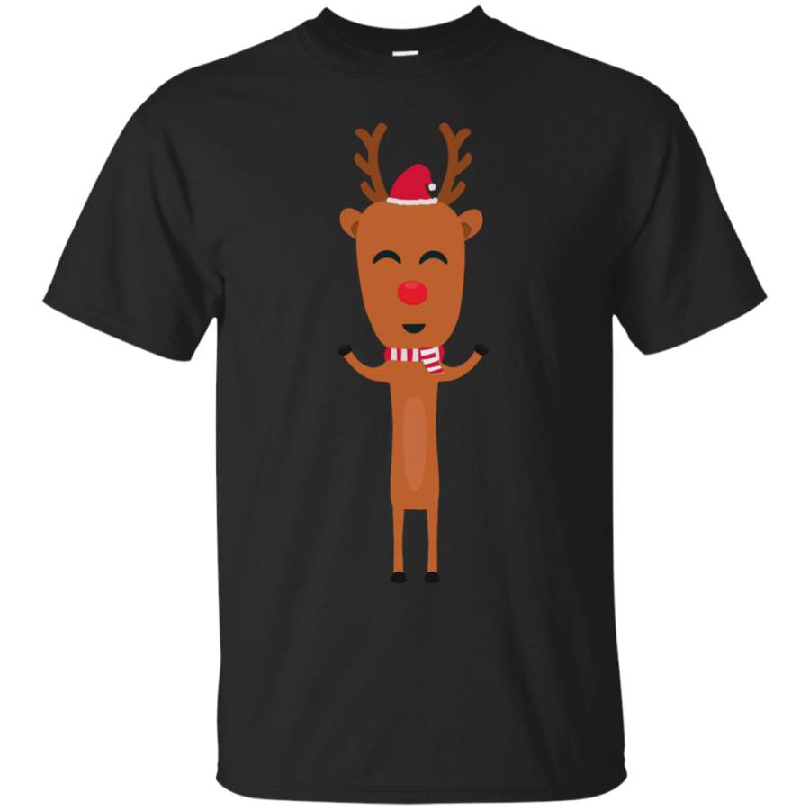 ACRYLIC – Christmas Reindeer with hat T Shirt & Hoodie