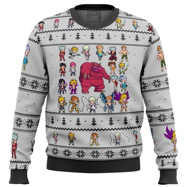 SEVEN DEADLY SINS SPRITES PREMIUM UGLY CHRISTMAS SWEATER – AMAZING GIFT IDEA – THANKSGIVING GIFT