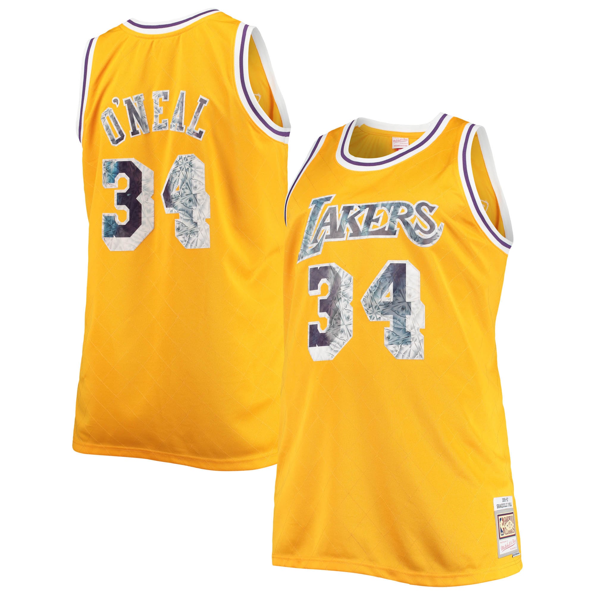 Shaquille O'Neal Los Angeles Lakers Mitchell & Ness Big & Tall 1996-97 NBA 75th Anniversary Diamond Swingman Jersey – Gold