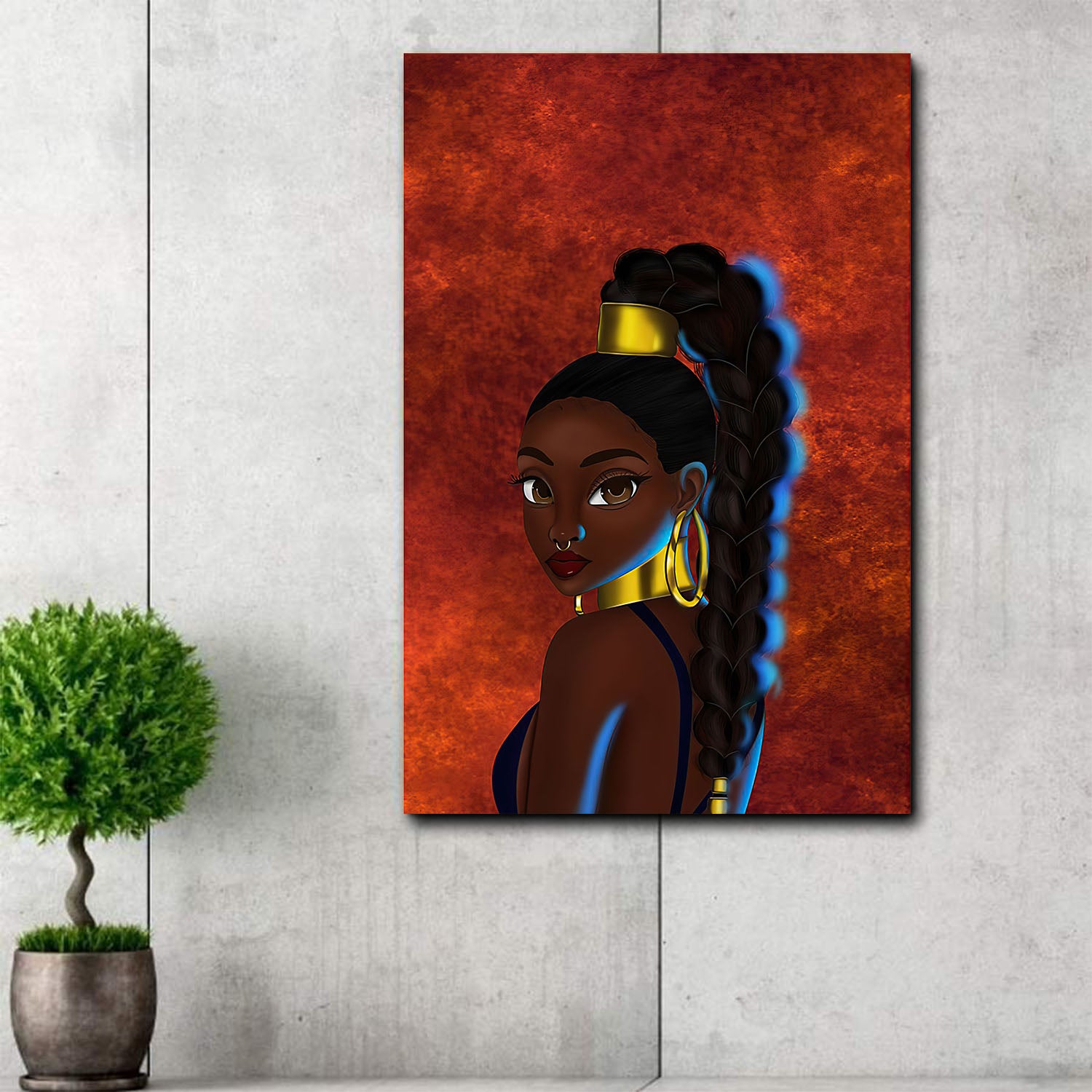 Vintage Africa Posters I Am Black Princess Black Home Decor