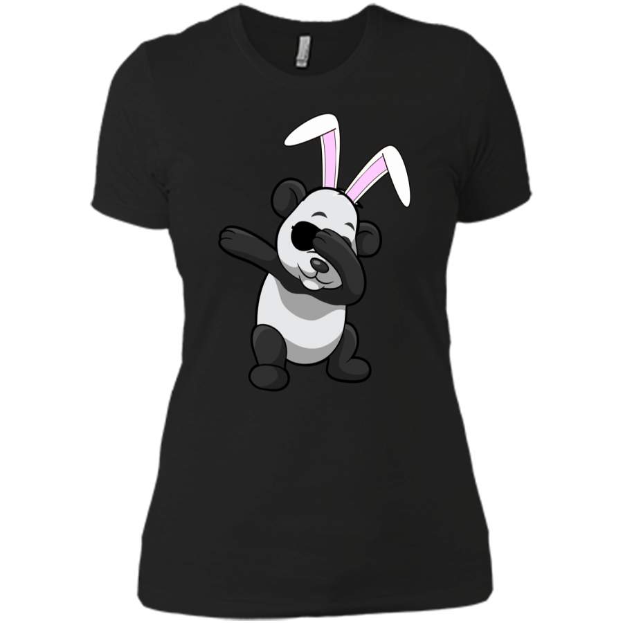 Dabbing Easter Bunny Shirt Panda Ears Dab Boys Girls Kids Next Level Ladies Boyfriend Tee