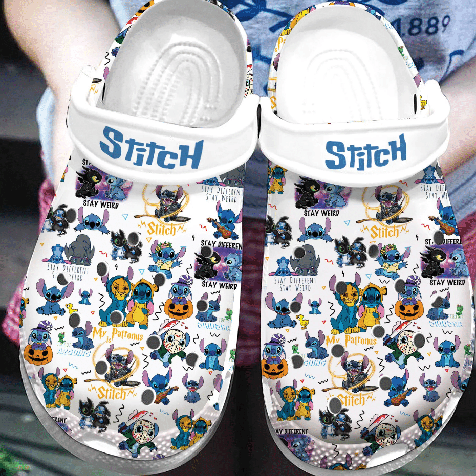 Cartoon St*Tch Funny Clog Shoes #Dh