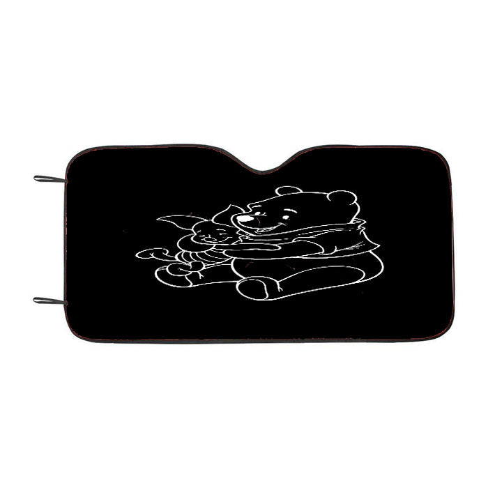 Pooh Dark Hug Auto Sun Shade