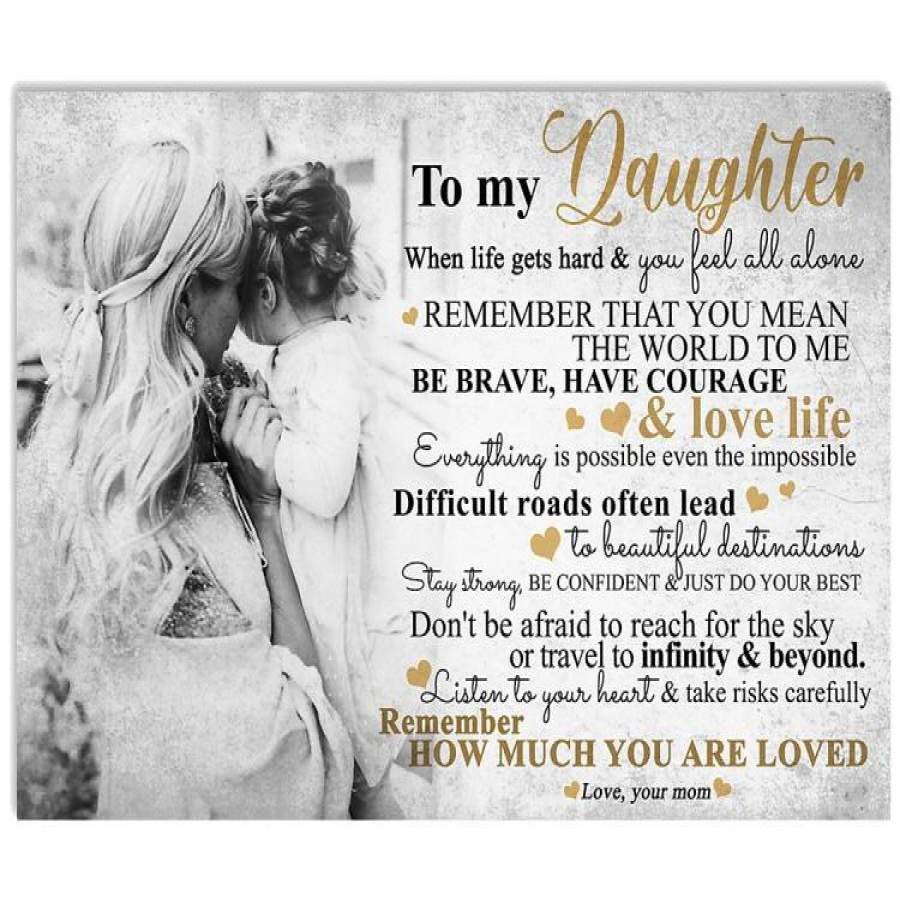 MOM TO MY DAUGHTER NEW Horizontal Poster