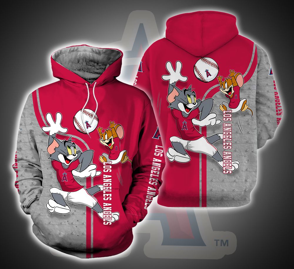 Los Angeles Angels Ft. Tom and Jerry 3D Printed Hoodie