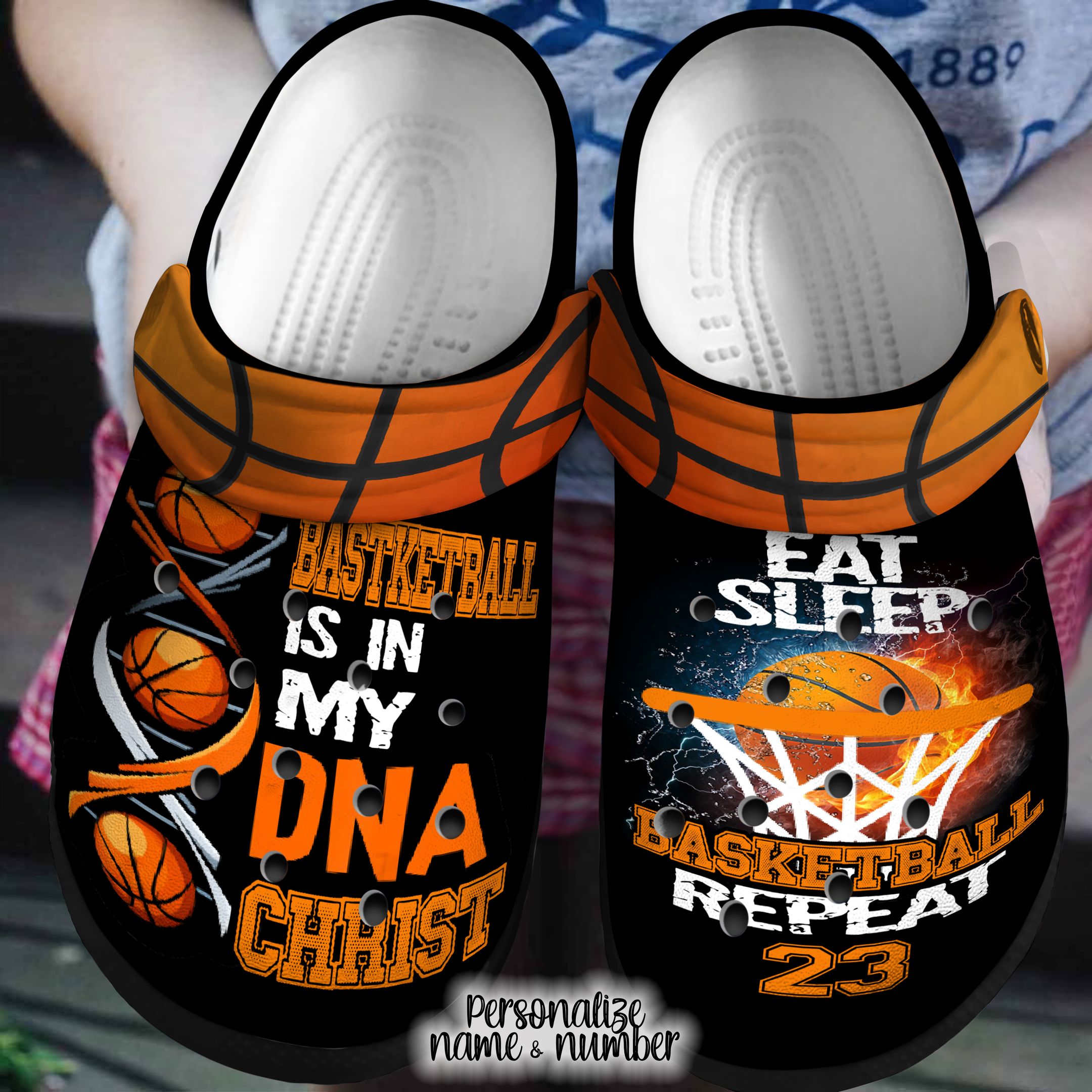 Basketball Crocband Clog Eat Sleep Basketball Repeat HG23