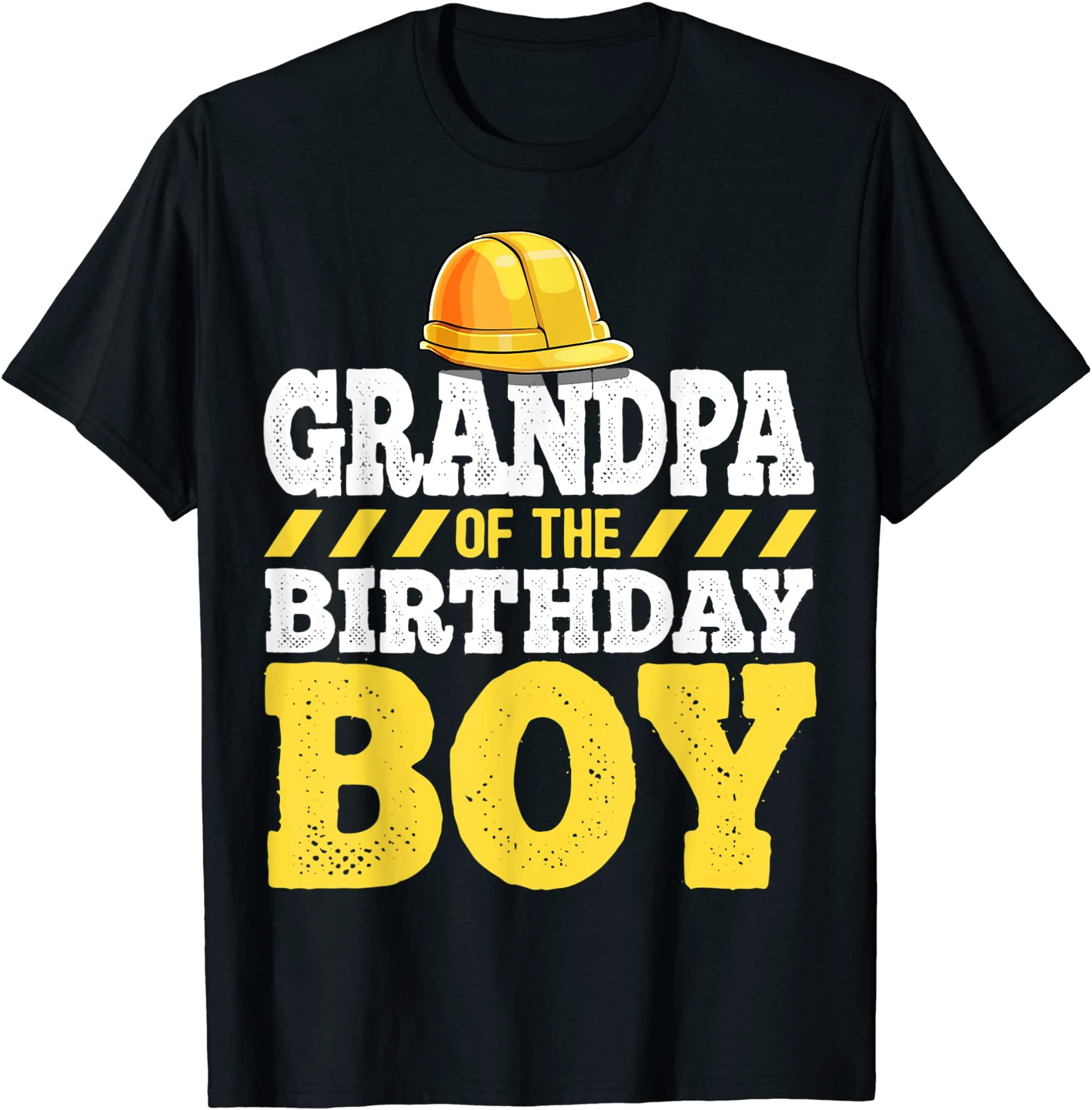 Grandpa Of The Birthday Boy Construction Birthday Party T-Shirt