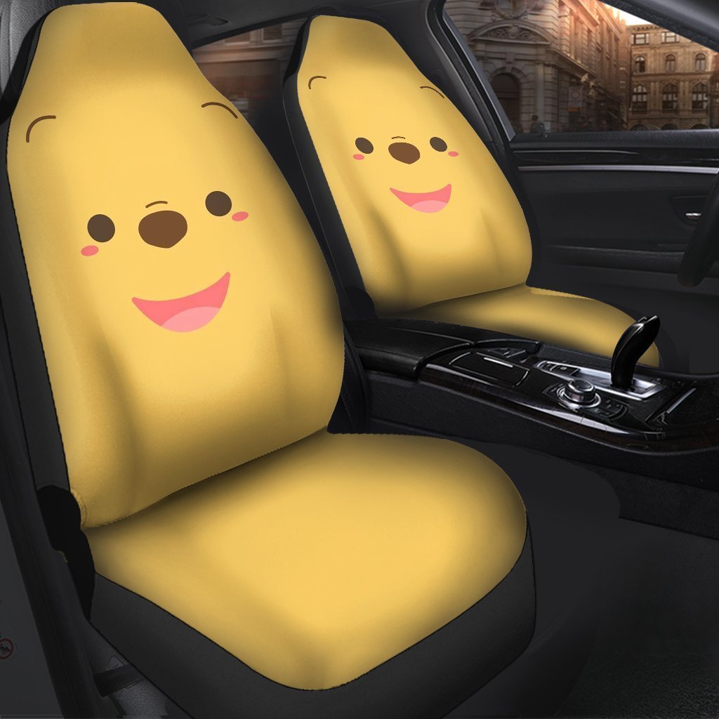 Winnie The Pooh Cartoon 2 Car Seat Covers