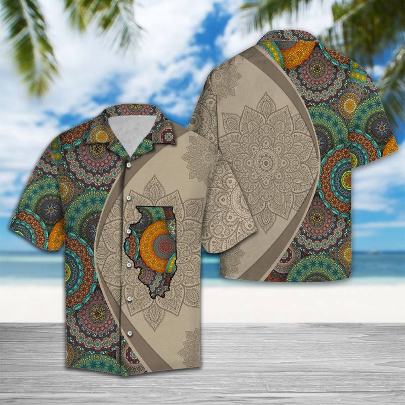 Illinois Mandala Hawaiian Shirt Ha45704