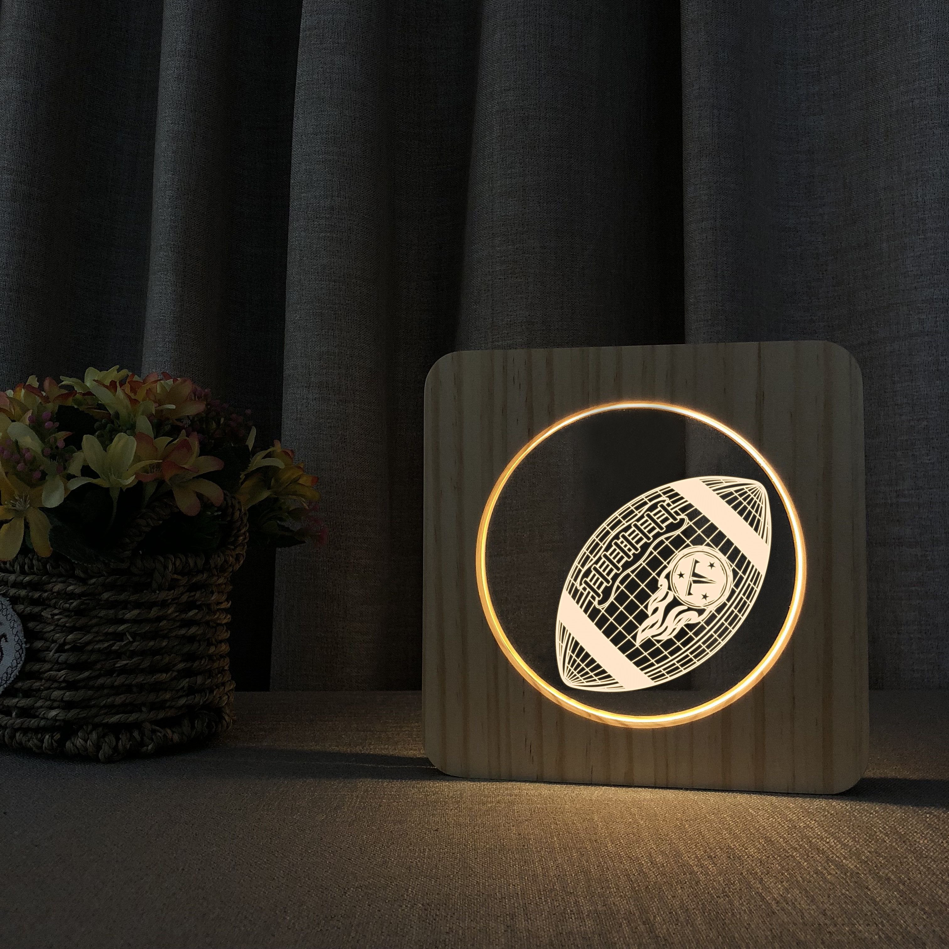 Tennessee Titans 3D Wooden Led Lamp