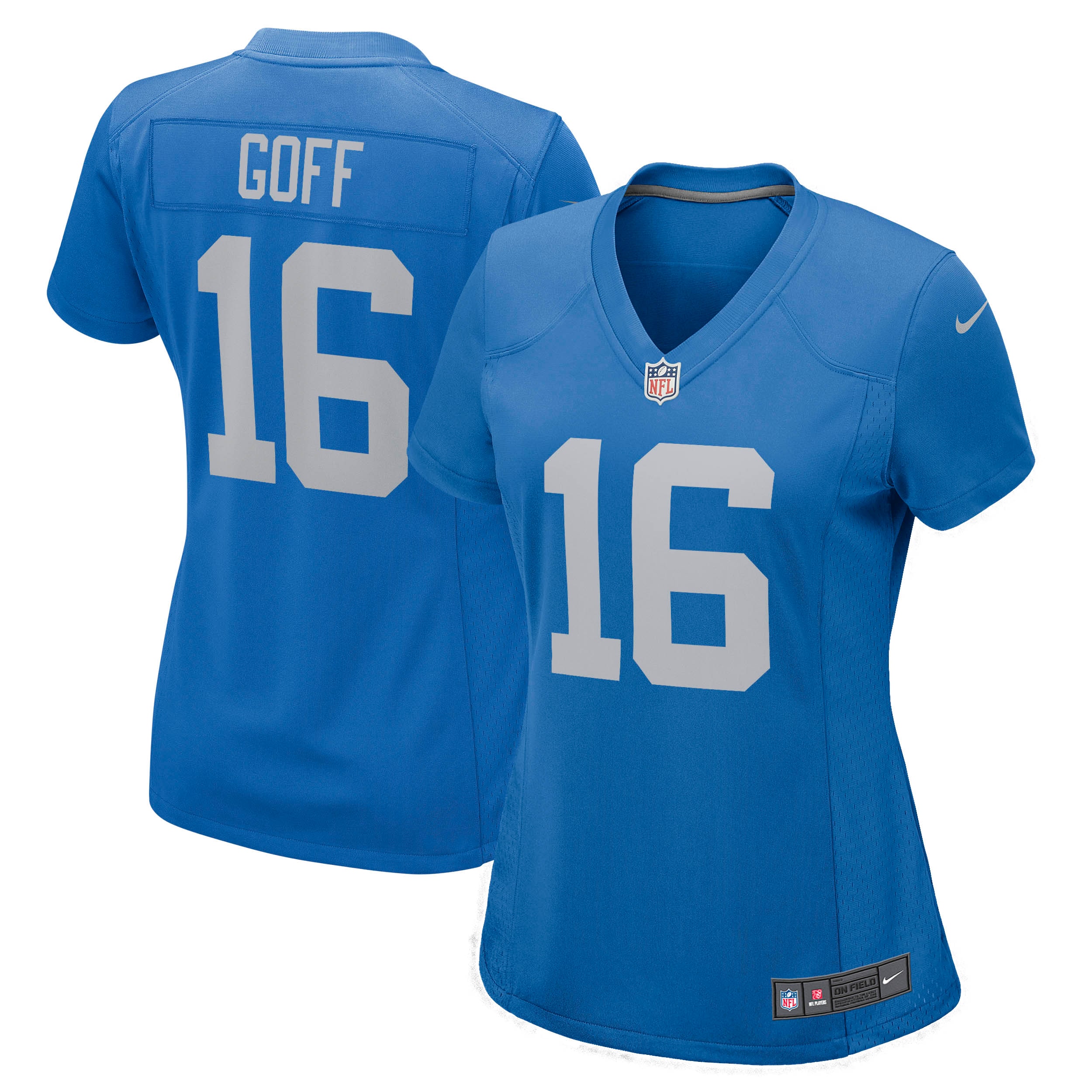 Women’s Detroit Lions Jared Goff Blue Game Player Jersey