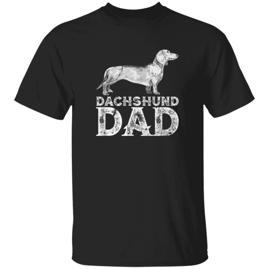 Retro Vintage Dachshund Dad Funny Dog Lover Fathers Day TShirt