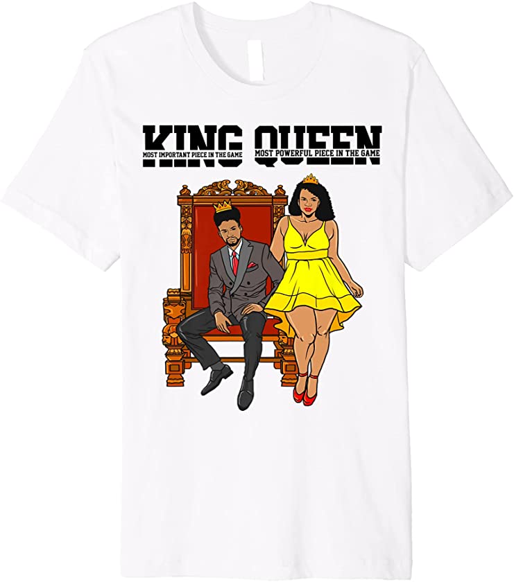 Black King Melanin Queen Juneteenth Men Women Boys Girls Luv Premium T-Shirt