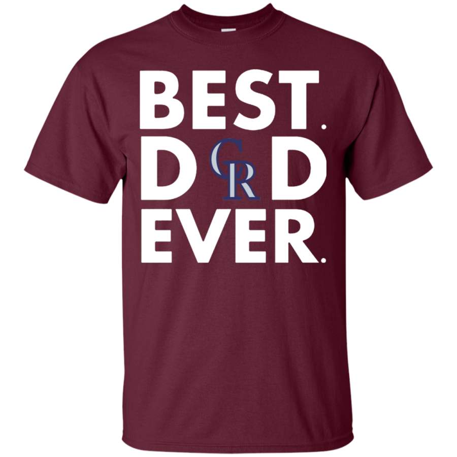 AGR Discover Cool Father’s Day Colorado Rockies Best Dad Ever Shirt-Father’s Day Shirt