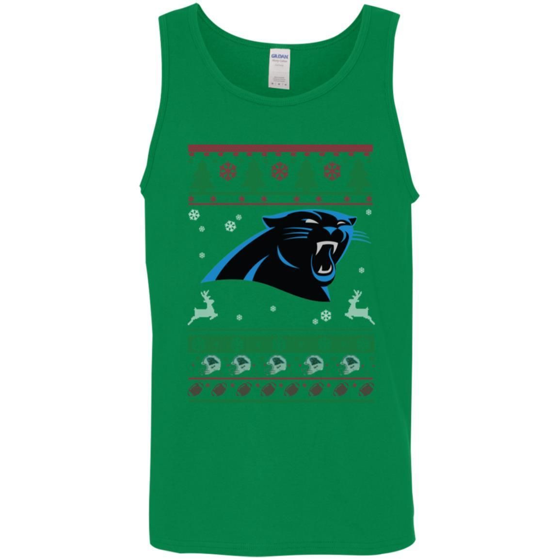 Carolina Panthers Logo Football Teams Ugly Christmas Sweater Men Tank Top