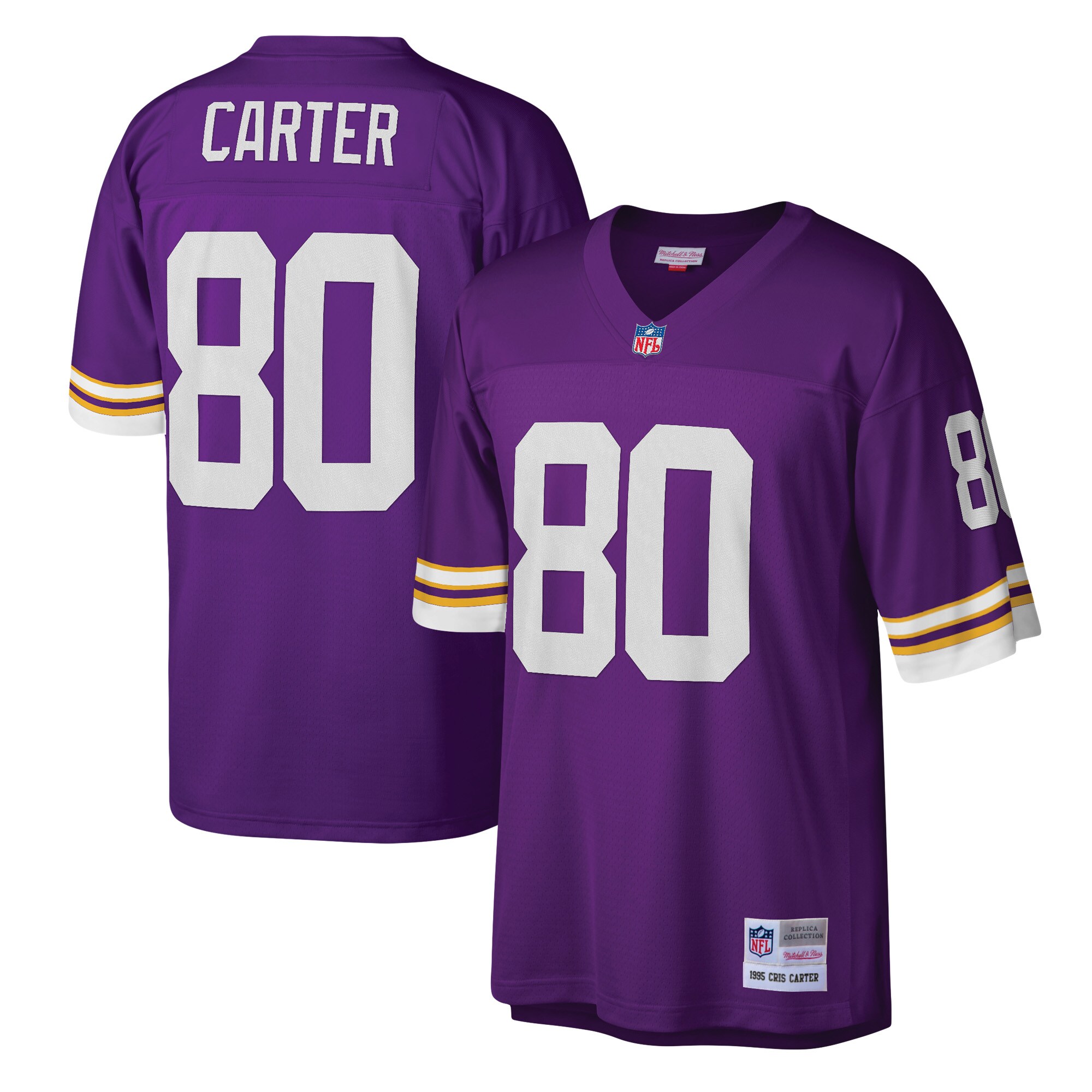 Cris Carter Minnesota Vikings Mitchell & Ness Legacy Replica Jersey – Purple