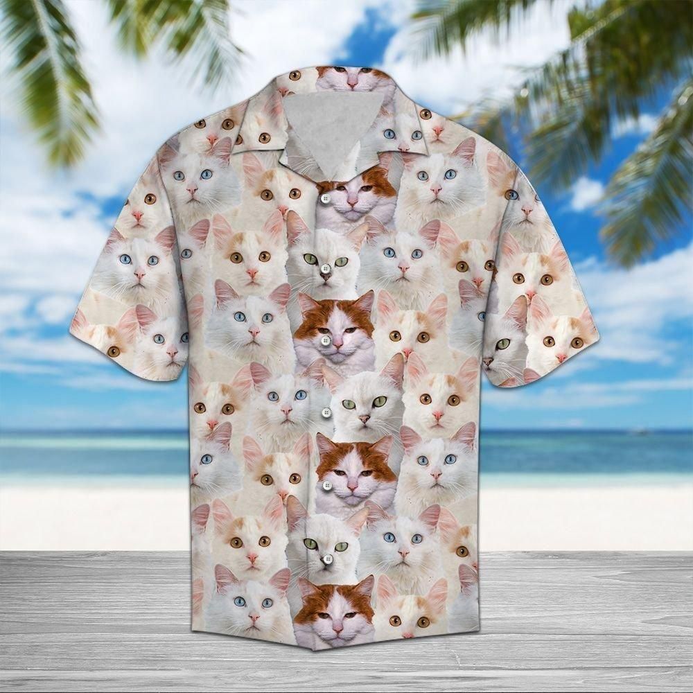 Turkish Van Awesome Aloha Hawaiian Shirt Colorful Short Sleeve Summer Beach Casual Shirt For Men And Women