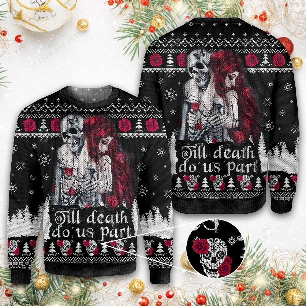 Skull Till death do us part Ugly sweater