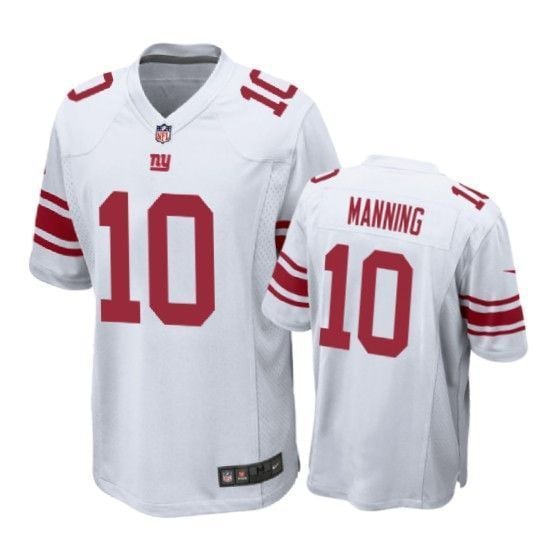 New York Giants Eli Manning Game White Mens Jersey