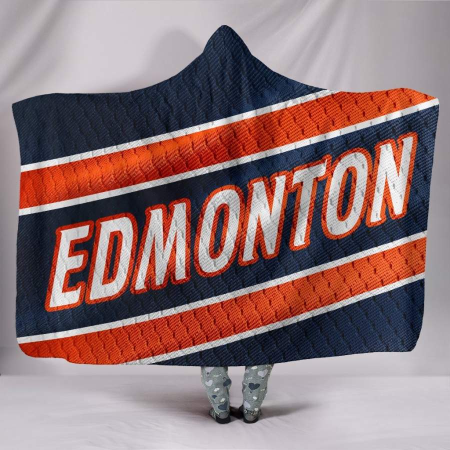 Edmonton Oilers Unofficial Hockey Jersey Hoodie Blanket