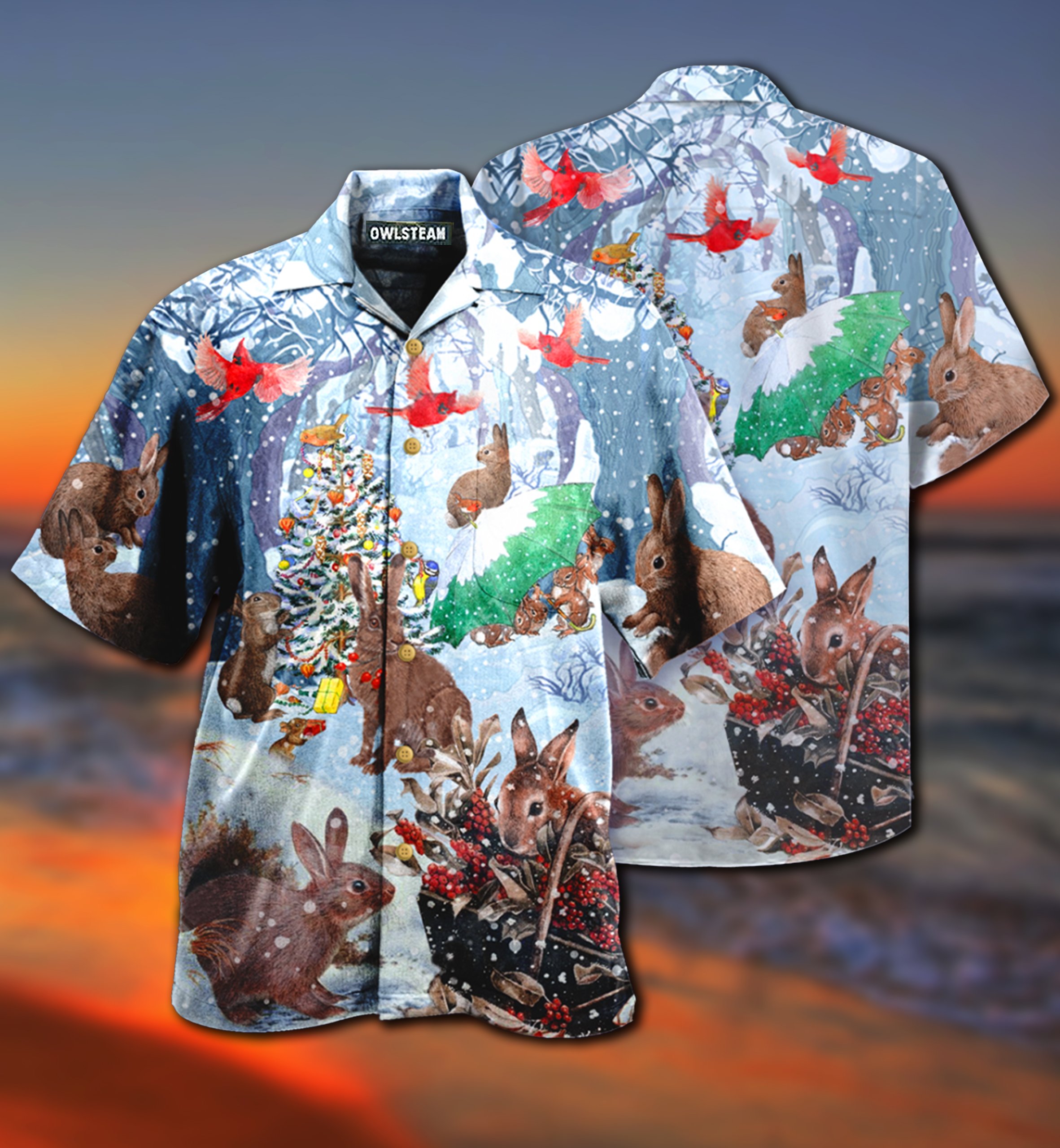 Rabbits Be Brave Little Rabbits Limited Edition – Hawaiian Shirt