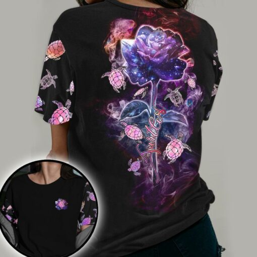 Rose Turtle Smoke 3D All Over Printed Shirts For Turtle Lovers, Gift For Men And Women Turtle Lover 3D Shirts