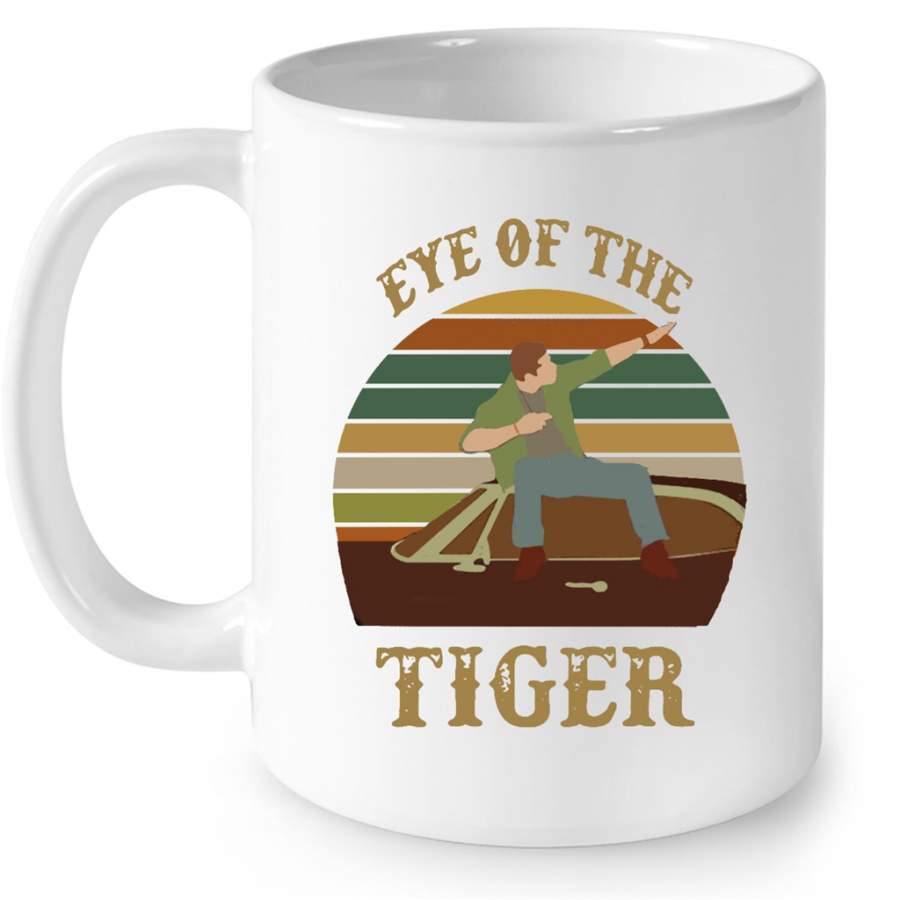 Eye Of The Tiger Classic Vintage Retro – Full-Wrap Coffee White Mug